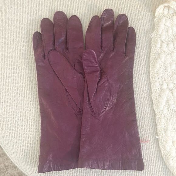 Aris Stainguard 1970’s Red VTG Leather Gloves - Picture 2 of 5